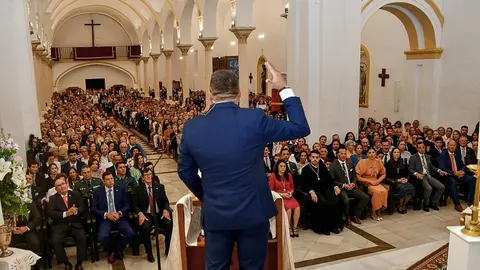 Sim&oacute;n P&eacute;rez en su preg&oacute;n