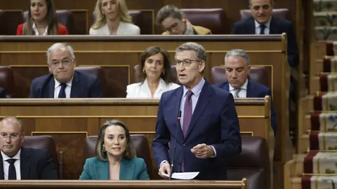 Feij&oacute;o, actual l&iacute;der del PP, durante una intervenci&oacute;n en el Congreso de los Diputados. Fuente: Imagen de archivo