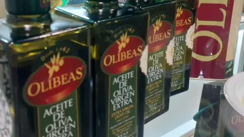 Botellas de aceite de Olibeas