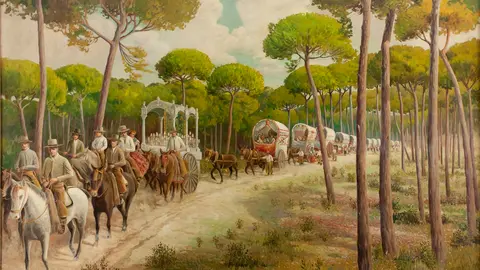 Hermandad del Roc&iacute;o. Pintura de Pedro G&oacute;mez