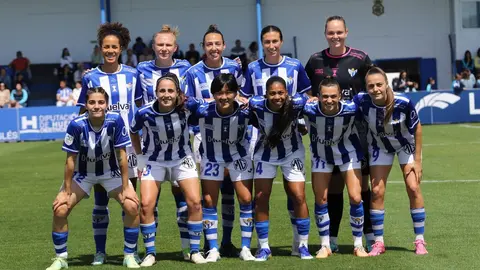 Las jugadoras del Sporting de Huelva intentar&aacute;n sumar su tercera victoria en liga en estos dos &uacute;ltimos partidos. Fuente: Twitter oficial del Sporting de Huelva