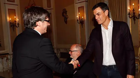 El Secretario General Pedro S&aacute;nchez asiste al acto que conmemora los 25 a&ntilde;os de los JJOO de Barcelona 92. (Foto: Casa Real)