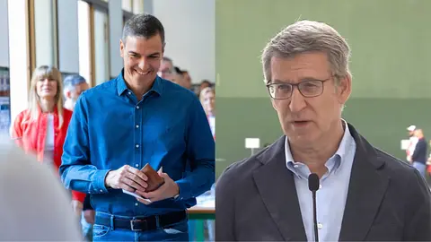 El presidente del Gobierno votando y el l&iacute;der del Partido Popular.