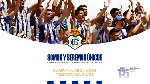 Arranca la campa&ntilde;a de abonados del Decano para la pr&oacute;xima temporada, 24-25. Fuente: Twitter oficial del Recreativo de Huelva