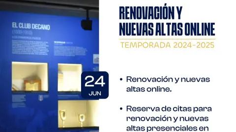 Comienzan las renovaciones y las altas online del Recre para la temporada 24-25. Fuente: Twitter oficial del Recreativo de Huelva