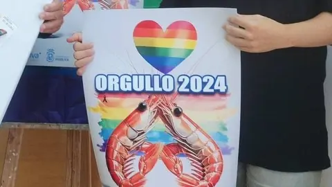 Cartel del Orgullo en Huelva
