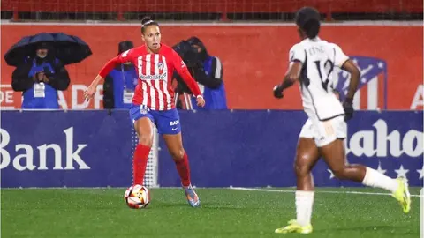 Cinta Rodr&iacute;guez durante un partido contra el Real Madrid Femenino. Fuente: Instagram oficial de Cinta Rodr&iacute;guez