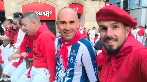 Andr&eacute;s Salas en los Sanfermines. Foto: Perfil X de Andr&eacute;s Salas.