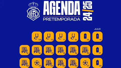 Ya est&aacute; aqu&iacute; el calendario de pretemporada del Decano. Fuente: Twitter oficial del Recreativo de Huelva