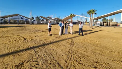 Visita de la alcaldesa, concejales y t&eacute;cnicos al recinto colombino.