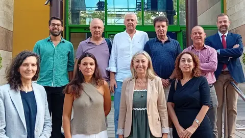 La nueva consejera durante el encuentro mantenido con los sindicatos.