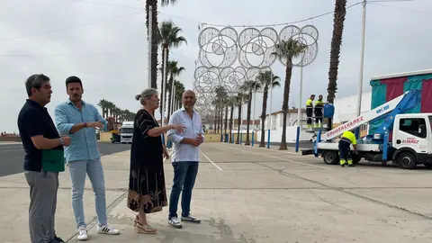 Visita de los representantes municipales al recinto ferial.