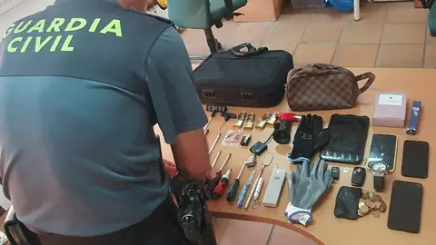 Objetos robados recuperados por la Guardia Civil