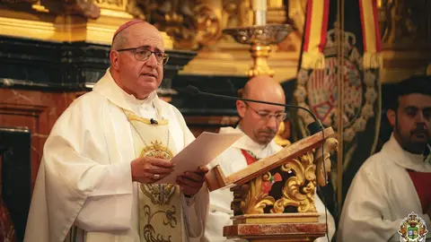 El obispo de HuelvaFoto: Hermandad Matriz de Almonte.