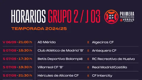 Betis Dportivo y Recre se ver&aacute;n las caras el pr&oacute;ximo s&aacute;bado 7 de septiembre a partir de las 17.30 horas en la tercera jornada liguera. Fuente: Twitter Primera Federaci&oacute;n
