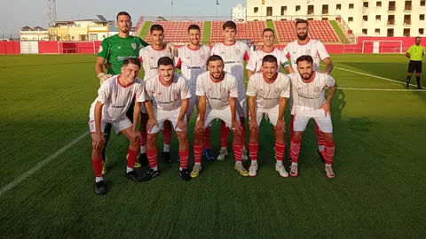 Los palmerinos caen derrotados frente al Sevilla Atl&eacute;tico por 0 -3 en el Trofeo Ciudad de La Palma. Fuente: Twitter La Palma CF