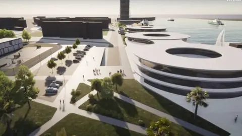 Recreaci&oacute;n del Muelle de Levante tras los proyectos previstos por el Puerto