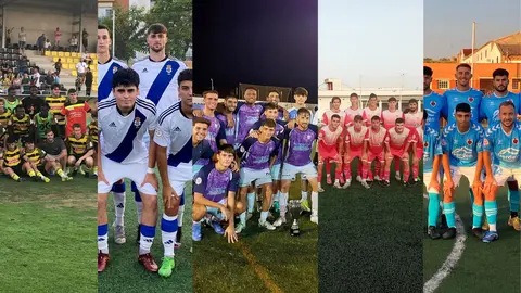 Fuente: Twitter San Roque de Lepe; F&uacute;tbol Base Recre; Bollullos FC; La Palma CF y AD Cartaya