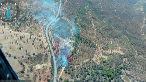 Imagen del incendio en Valverde