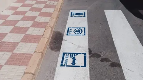 Paso de peatones en Almonte. Fuente: Ayuntamiento.