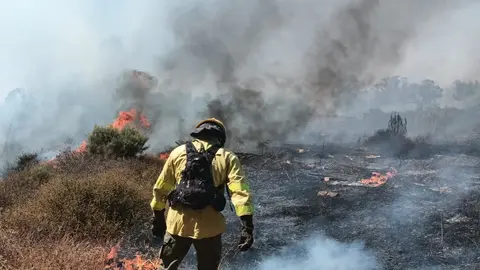 Foto de archivo de un incendio en Bonares