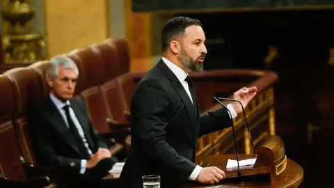 Santiago Abascal en una reciente comparecencia