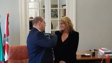 Miranda con su colega portugu&eacute;s de Faro