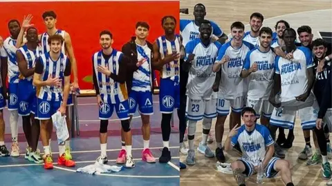 Fuente: Twitter Huelva Comercio e Instagram de &Iacute;&ntilde;igo N&uacute;&ntilde;ez, entrenador CDH