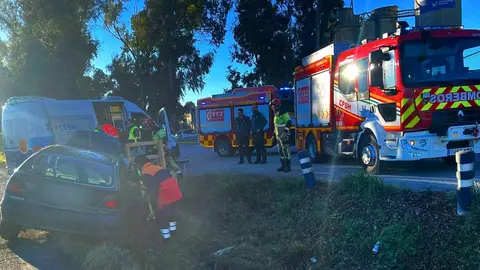 As&iacute; fue el aparatoso accidente de tr&aacute;fico en Niebla