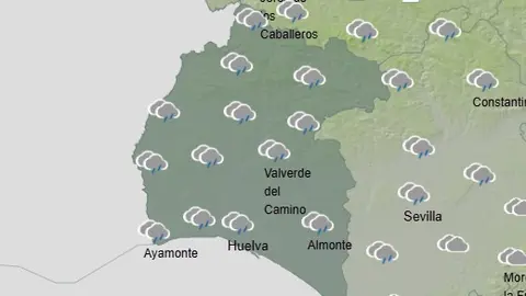 Hoy llega un nuevo frente que dejar&aacute; lluvias en la provincia de Huelva. Foto: AEMET