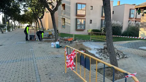 Reparaciones en zonas peatonales