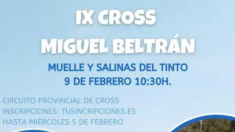 Cartel del IX Cross Miguel Beltr&aacute;n | Ayuntamiento de San Juan del Puerto
