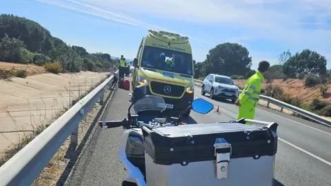Accidente en la N-435 a la altura de Fuente de la Corcha