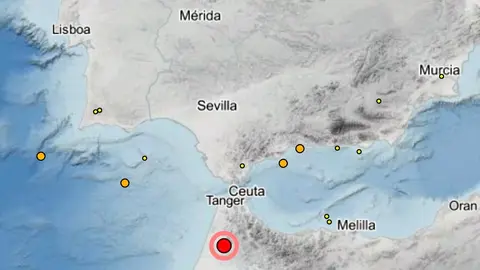 Terremoto registrado en Marruecos