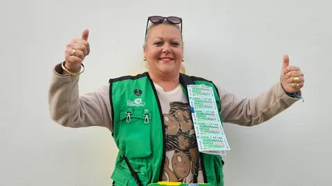 Isabel Silva, vendedora de la ONCE