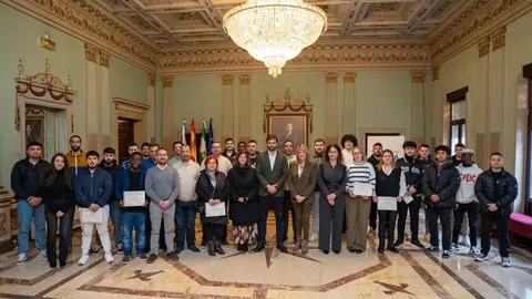 Los beneficiados de la formaci&oacute;n para el empleo. Fuente: Ayuntamiento de Huelva