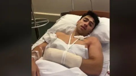 Gero Arias en el hospital tras el accidente | TikTok