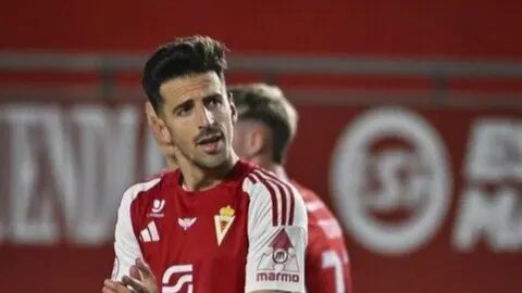 Juan Carlos Real es el m&aacute;ximo goleador y asistente con el Real Murcia en el presente curso. Fuente: Twitter del Real Murcia