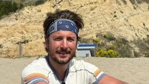 Manuel Carrasco durante sus vacaciones en Estados Unidos