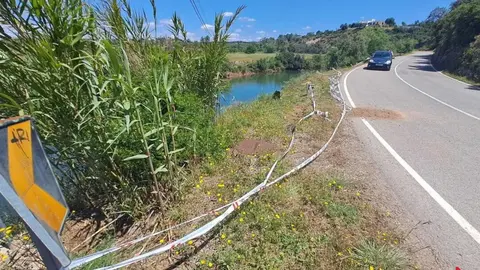 Lugar en el que se produjo la salida del veh&iacute;culo en Tavira