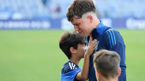 Davinchi sale llorando del campo tras el descenso | Fuente: Alberto D&iacute;az.