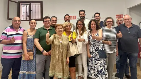 PSOE de Ayamonte con Natalia Santos como secretaria general. Fuente: Facebook PSOE Ayamonte