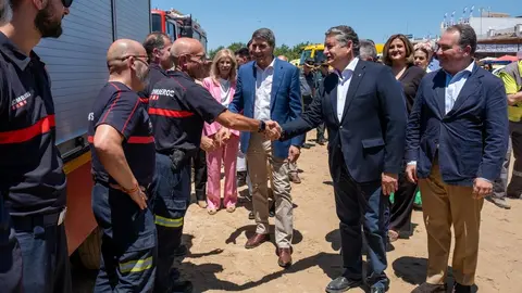 Sanz saluda a los bomberos del Consrcio