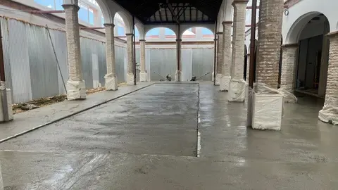 Obras en la Plaza de Abastos de Almonte. Fuente: Ayto. Almonte