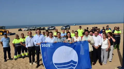 Bandera azul punta umbr&iacute;a