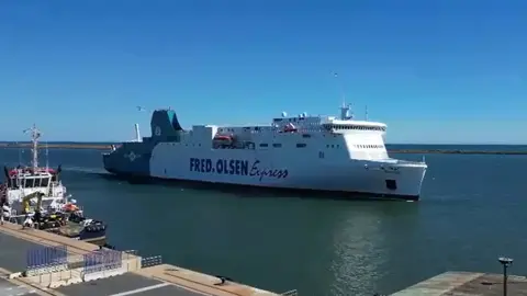 Ferry Huelva-Canarias. Fuente: V&iacute;deo Puerto de Huelva