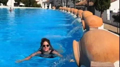 Plan de pisicina en Ca&ntilde;averal de Le&oacute;n. Fuente: Tiktok rutaideal
