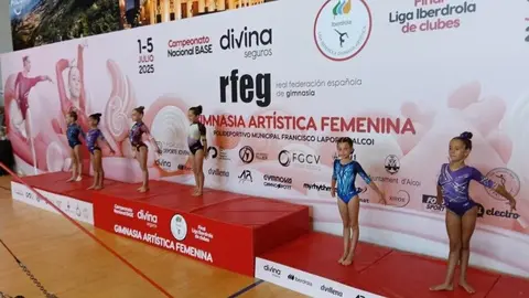 Podium del Club Ol&iacute;mpica Onubense en Alcoy. Fuente: Club Ol&iacute;mpica Onubense