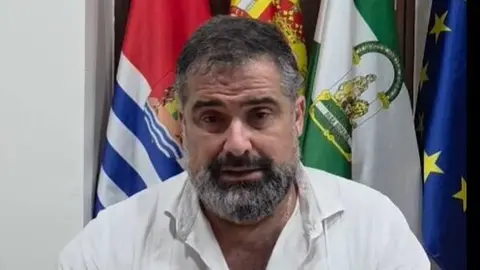 Manuel Barroso, alcalde de Cartaya. Fuente: V&iacute;deo Facebook Manuel Barroso