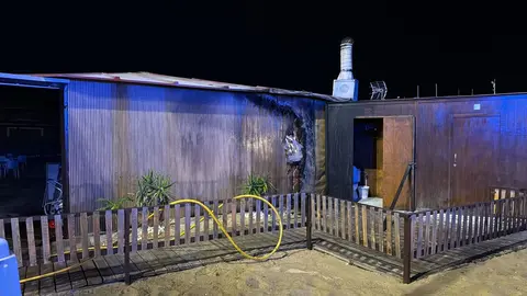 Chiringuito perjudicado de La Antilla. Fuente: Sab Bomberos Huelva Provincia